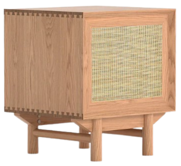 Driftline Nightstand Rattan Door